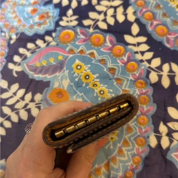 Coach Signature Brown and Tan Wallet - Picture 3 of 7